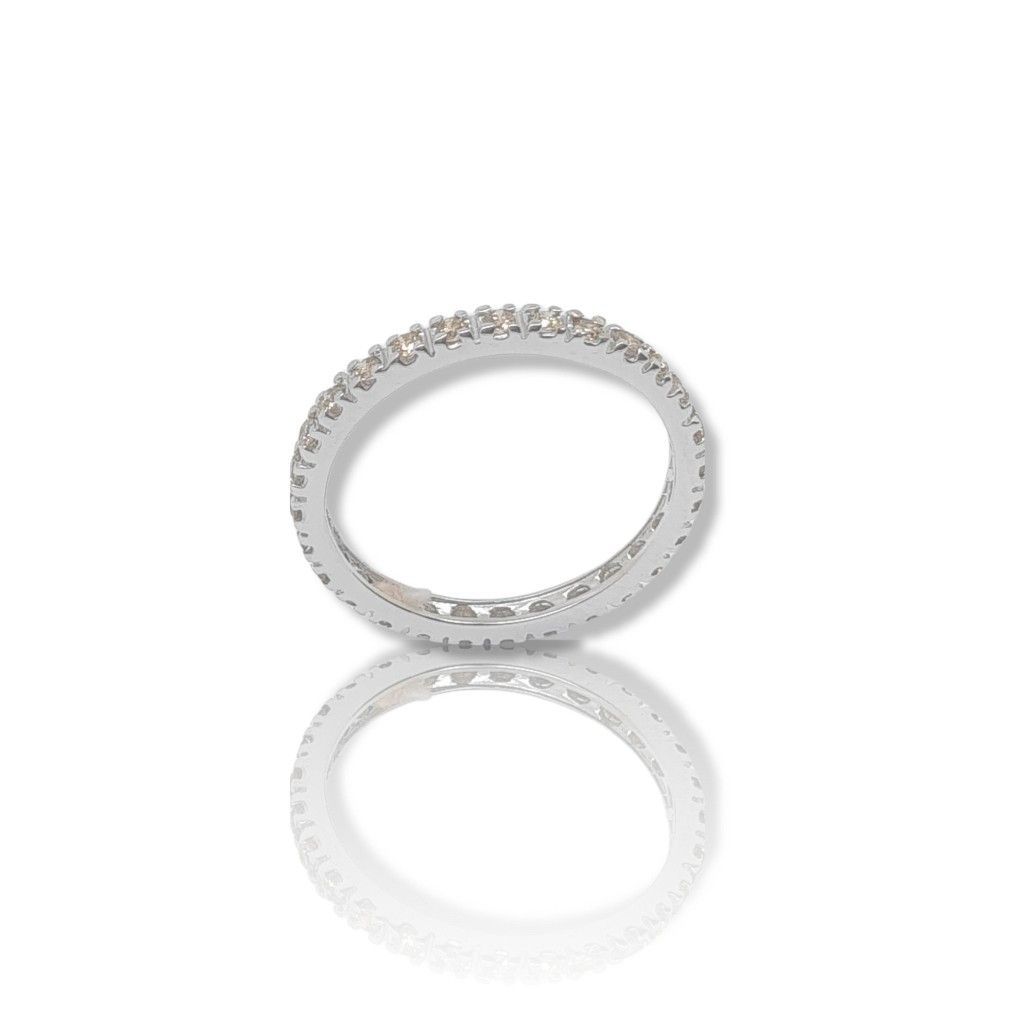 Eternity white gold ring k18 with diamonds (code T2311)
